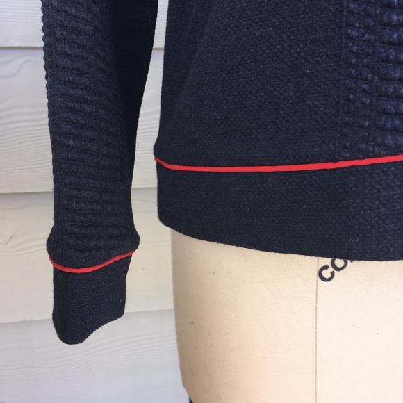 Navy Zara Collection Long Sleeve with Red Trim - Picture 3 of 6